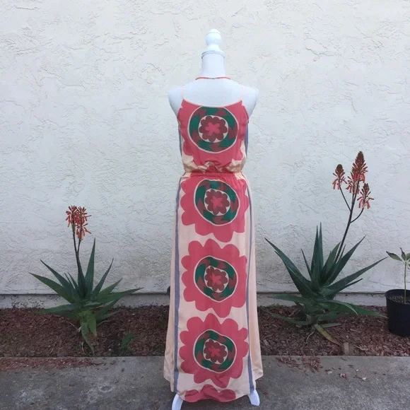 Anthropologie Silk Mira Costa Maxi Dress - XSP - Picture 5 of 5
